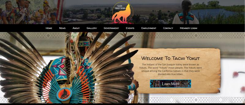 The Tachi-Yokut Tribe website screenshot