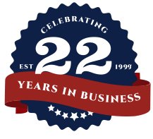 22 Years in Business Est. 1999