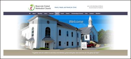 Benevola United Methodist Church website header