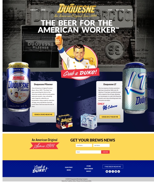 Grab a Duke Duquense Beer