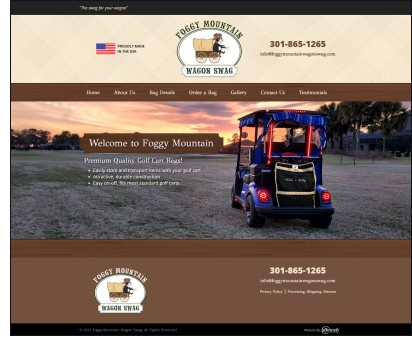 Foggy Mountain Wagon Swag website screenshot.