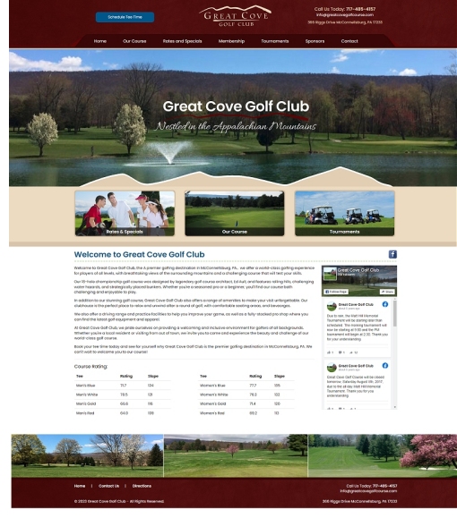 The Great Cove Golf Club Website