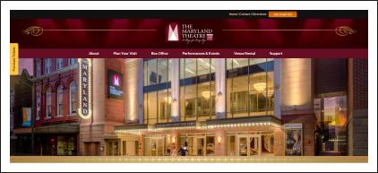 Maryland Theatre website header