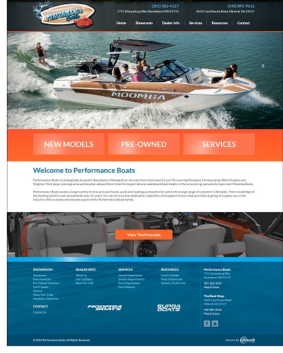 Performance Boats Website