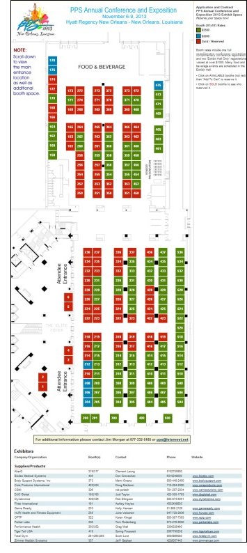 PPS Trade Show Booth Reservation System