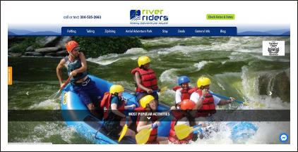 River Riders website header