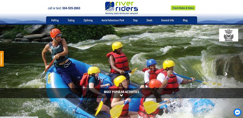 River Riders website screenshot
