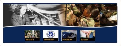 The Society of Air Force Nurses website header