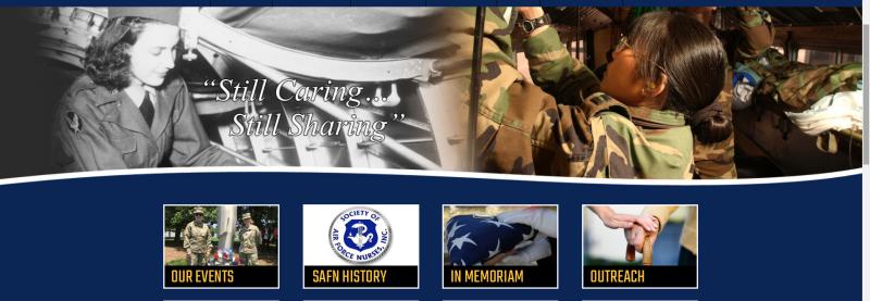 The Society of Air Force Nurses website screenshot