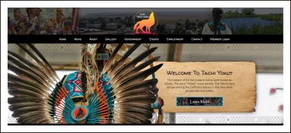 The Tachi-Yokut Tribe website header